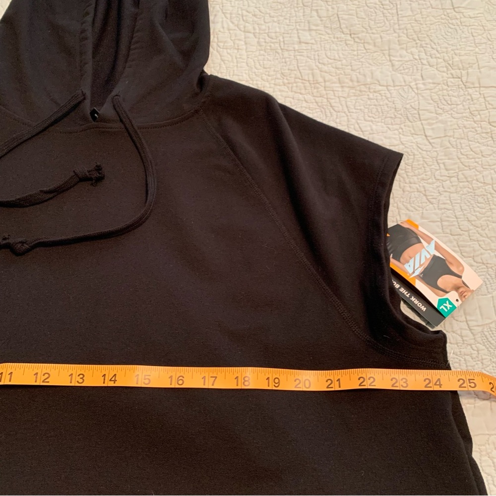 Avia Black Cropped Hoodie Size XL 16-18 - Picture 5 of 12